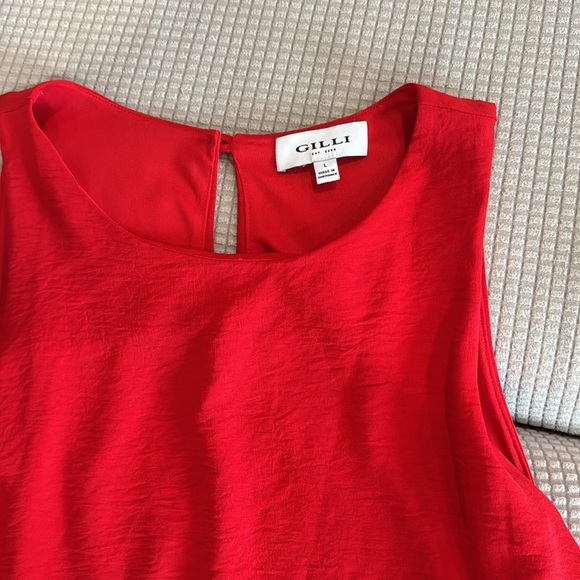 Red Gilli tank dress (with pockets) size large. - Picture 2 of 3